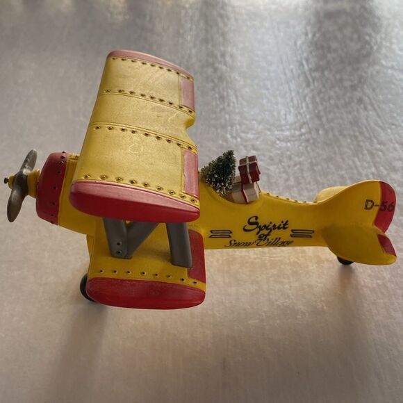 DEPARTMENT 56 Spirit of Snow Village Yellow Airplane - Picture 2 of 6